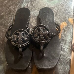 Tory Burch Black Thong Sandals